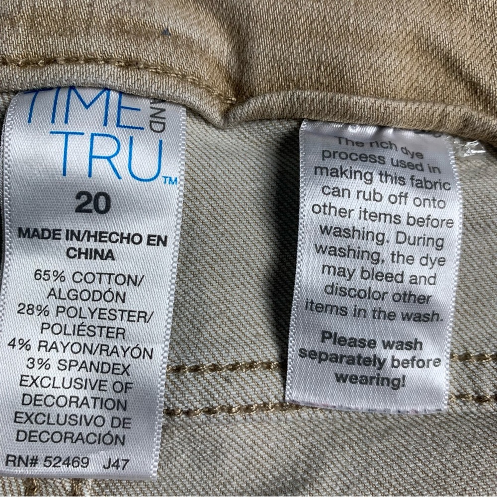 Time and Tru Jeggings tan Size 20 excellent condition - Picture 3 of 8
